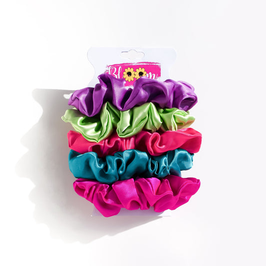 Satin Silk Srunchie - Bunch of 5 without Tail